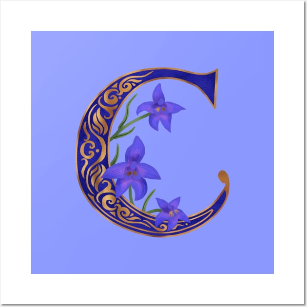 Letter C - Larkspur Wall Art by Olooriel